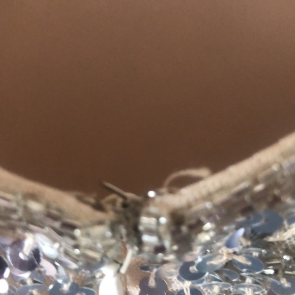 Woman’s Prim Avera homecoming party formal sequin mermaid silver dress - Picture 10 of 13